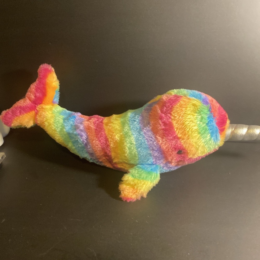 Douglas Rainbow Narwhal Plush Stuffed Animal Soft Toy 18.5 Inches